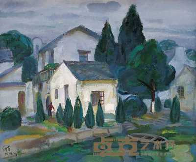 陈钧德 1996年作 上海近郊晨雾 60×70cm